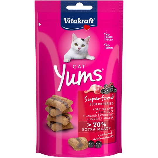 Vitakraft - Cat Yums® med and og hyldebær