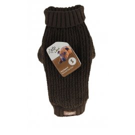 All For Paws - Strikket Hunde Sweater Fishermans Brun XL 40cm