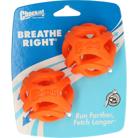 Chuckit - Breathe Right Fetch Ball Medium 6,5cm 2 pk