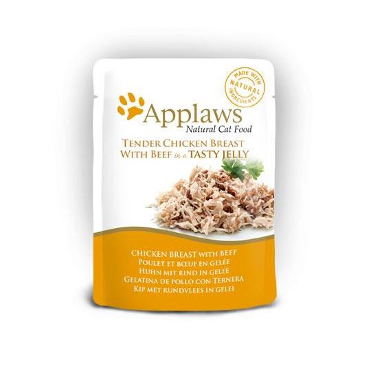 Applaws - Wet Cat Food 70 g Jelly pouch - Chicken & beef 178-252