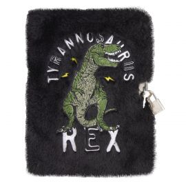 Tinka - Plys Dagbog med Lås - T-rex
