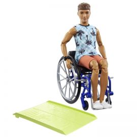 Barbie - Ken dukke med kørestol og rampe HJT59