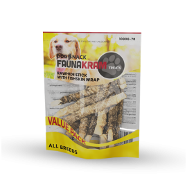 Faunakram - Snack Rawhide Stick with Fishskin Wrap 300 g