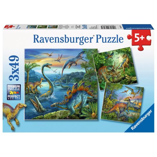 Ravensburger - Dinosaur Facination 3x49p