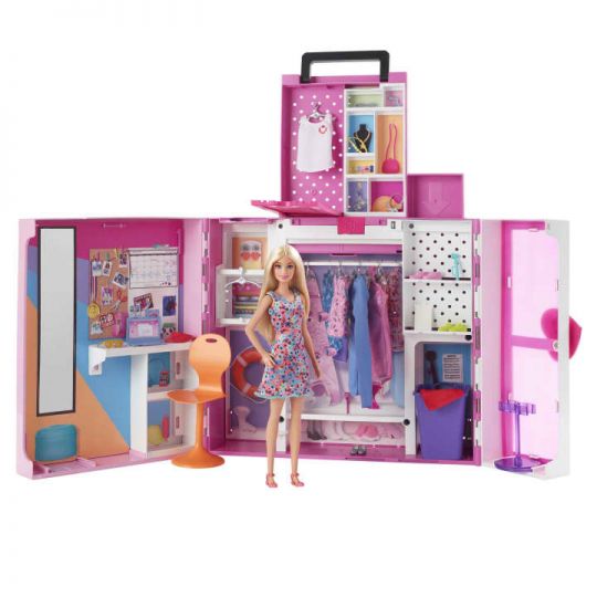 Barbie - Drømmeskab dukke og legesæt HGX57