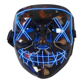 Joker - Halloween - LED Maske Horror Blå