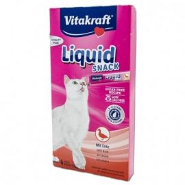 Vitakraft - Liquid Snack med and og B-glukaner, 6x15g