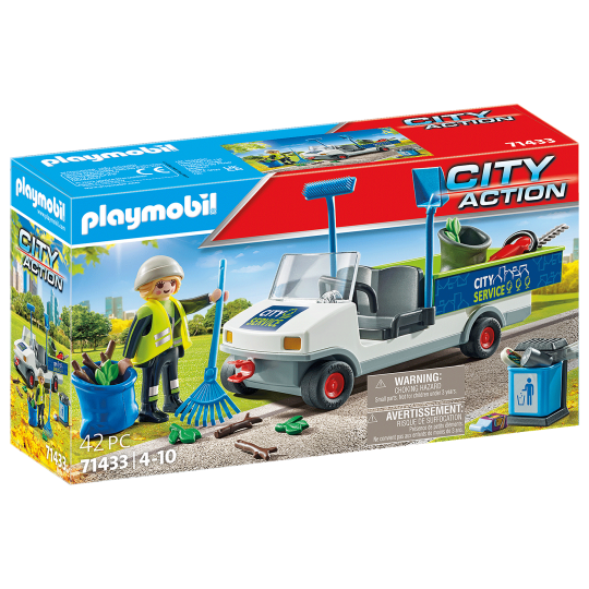 Playmobil - Hold byen ren med e-køretøj 71433