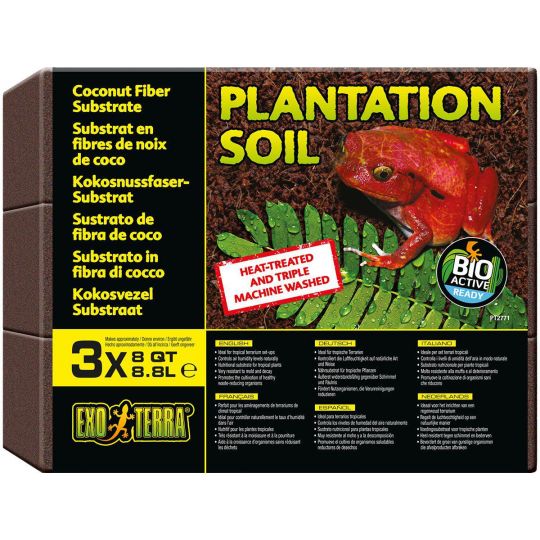 EXOTERRA - Plantation Soil 3 X 8.8L Tropical Substrate  - 222.5091