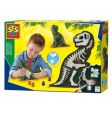 SES Creative - Støb & mal - T-Rex med skelet