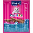 Vitakraft - Cat Stick® med rødspætte og omega-3, MSC, 3 stk
