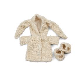 Smallstuff - Doll Clothing, Bouclé Shoes/Coat W. Rabbit Ears