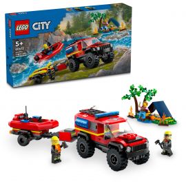 LEGO City - Firhjulstrukket brandbil med redningsbåd 60412