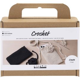 Mini DIY Kit - Hækle - Taske Med Rose