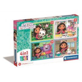 Clementoni - Gabby's Dollhouse - 4 in 1 Puzzle 21524