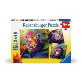 Ravensburger - Puslespil  Jungle Babies 3x49 brikker