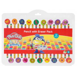 Play-Doh - 18 blyanter & viskelæder