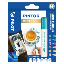 Pilot - Pintor Marker Medium Metal Mix 6 colors Medium Tip