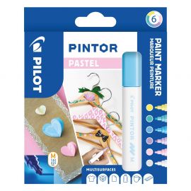 Pilot - Pintor Marker Fine Pastel Mix 6 farver Medium Tip