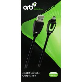 Xbox One - LED Controller Charge Cable 3m ORB