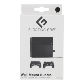FLOATING GRIP® beslag til PlayStation 4 original konsol og controllers, Sort