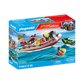 Playmobil - Brandbåd med vandscooter 71464