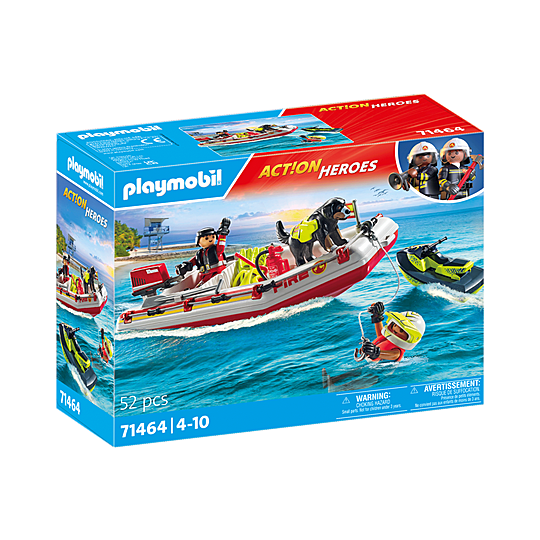 Playmobil - Brandbåd med vandscooter 71464