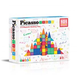 Picasso Tiles - 3-D Magnetic Building Set 101 pcs PT101