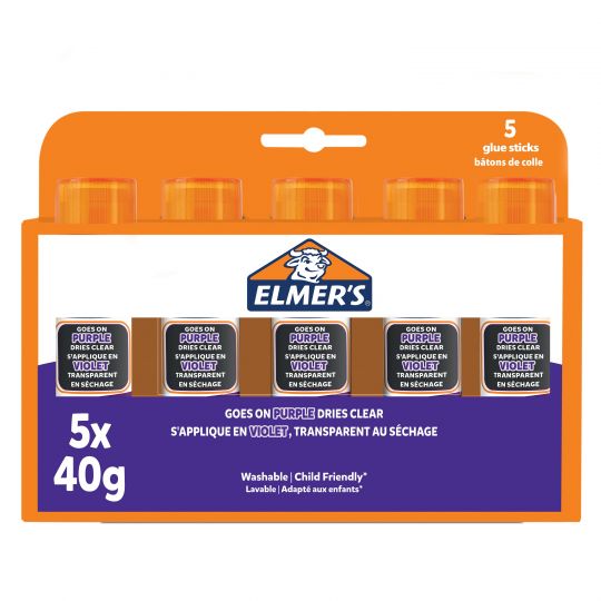 Elmer's - Disappearing Purple Glue stick 40 gram 5 pack 2143884