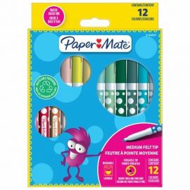 Paper Mate - Børnetusser med filtspids 12 styk