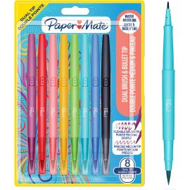 Paper Mate - Flair Dual felt tip pen 8-Blister 2199386