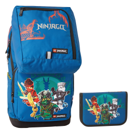 LEGO - Optimo Starter School Bag W. Gym Bag & Pencil Case - Ninjago Blue 20254-2303