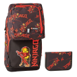LEGO - Optimo Starter School Bag W. Gym Bag & Pencil Case - Ninjago Red 20254-2302