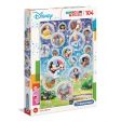 Clementoni - Puzzle Super - Disney Characters 104 pcs 27119