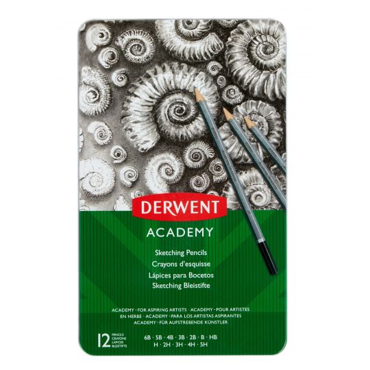 Derwent - Academy Sketching Metalæske 12 stk
