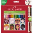 Faber-Castell - Triangular pencils 24 pcs + 3 skintones 511515
