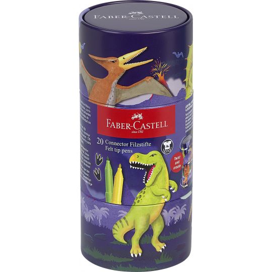 Faber-Castell - Felt-tip pen Connector dinosaur 155546