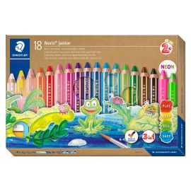 Staedtler - Buddy 140 -Chunky 3in1 farvet blyant i en papkasse med 18 farver 140 C36