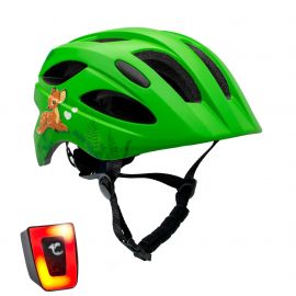 Crazy Safety - Cykelhjelm til børn 6-12 år - Grøn skov 54-58 cm
