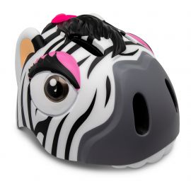 Crazy Safety - Cykelhjelm til børn - Hvid Zebra 49-55 cm