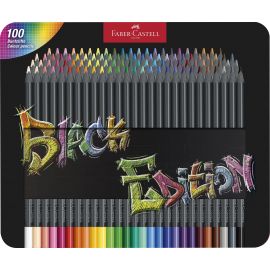 Faber-Castell - Colour Pencils Black Edition tin 100 pcs 116490