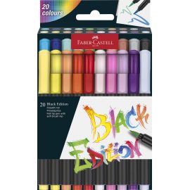 Faber-Castell - Brush pen Black Edition set 20 pcs 116452