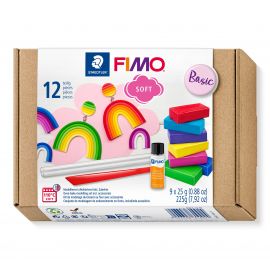 FIMO - Soft Basic Sæt 9x25g & Værktøj