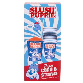 Slush Puppie Paper Cups x 20 & Straws