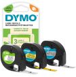 DYMO - Letratag tape - 12mm x 4m 3 ruller