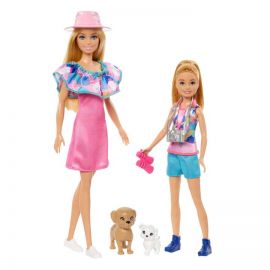 Barbie - Stacie & Barbie Doll Set With 2 Pets HRM09