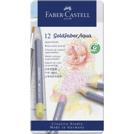 Faber-Castell - Gofa Aqua metal box of 12 pastel colours 114622