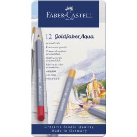 Faber-Castell - Watercol. penc. Goldfaber Aqua tin 12 pcs 114612