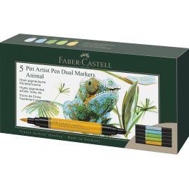 Faber-Castell - India ink PAP Dual Marker animals 5 pcs 162008