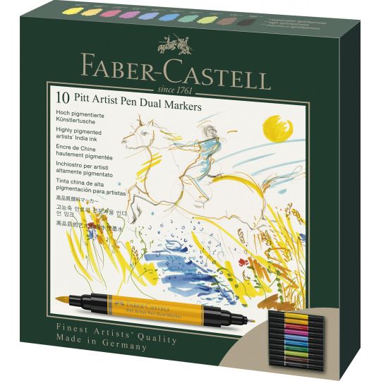 Faber-Castell - India ink PAP Dual Marker 10 pcs 162010
